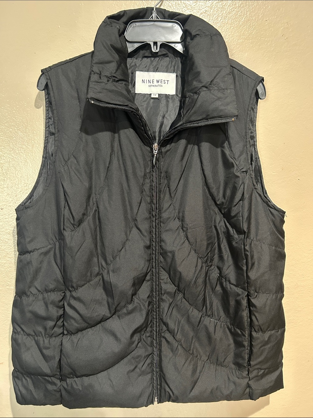 Nine West Black Quilted Insulated Vest
